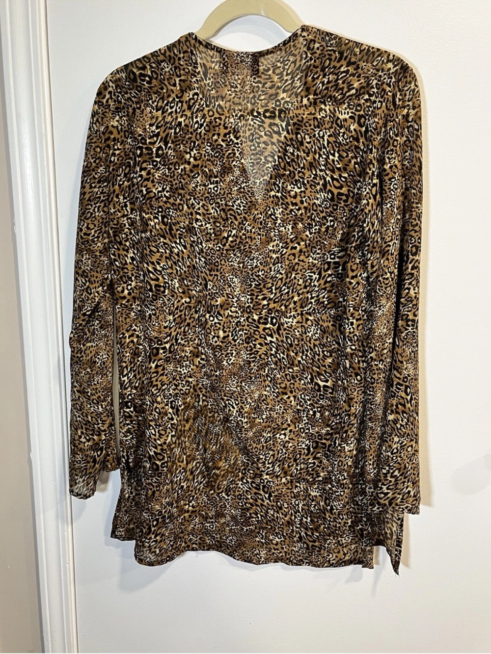 WANT Les Essentiels Leopard Print Long Sleeve Blouse - Brown, Black, Tan